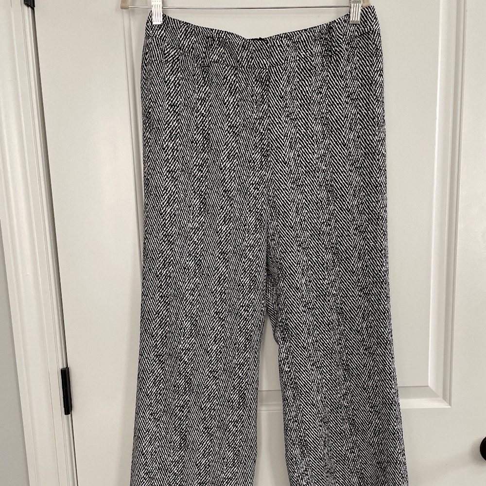 Black/White Wide Leg Pants